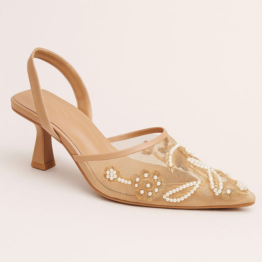 Fawn Noir Bloom Sling Back ZM-1017