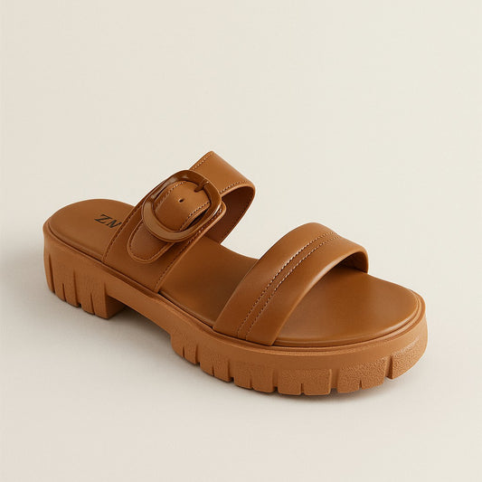 Mustard Buckled Slip-On ZW-1511