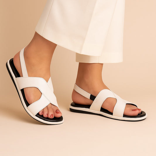 White Strap Sandals ZW-1520