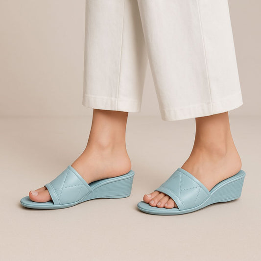 Blue Comfy Wedges we05