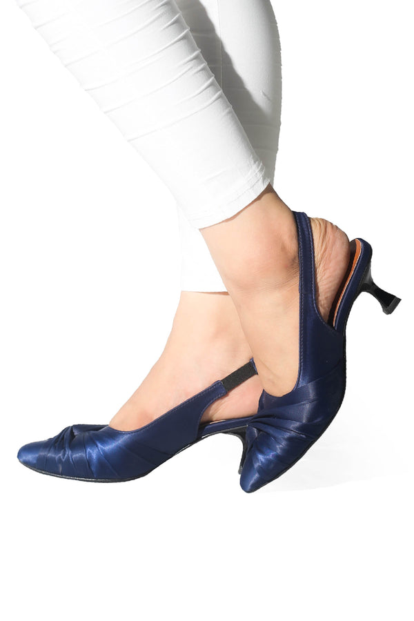 Navy Grace Sling Back ZM-1005