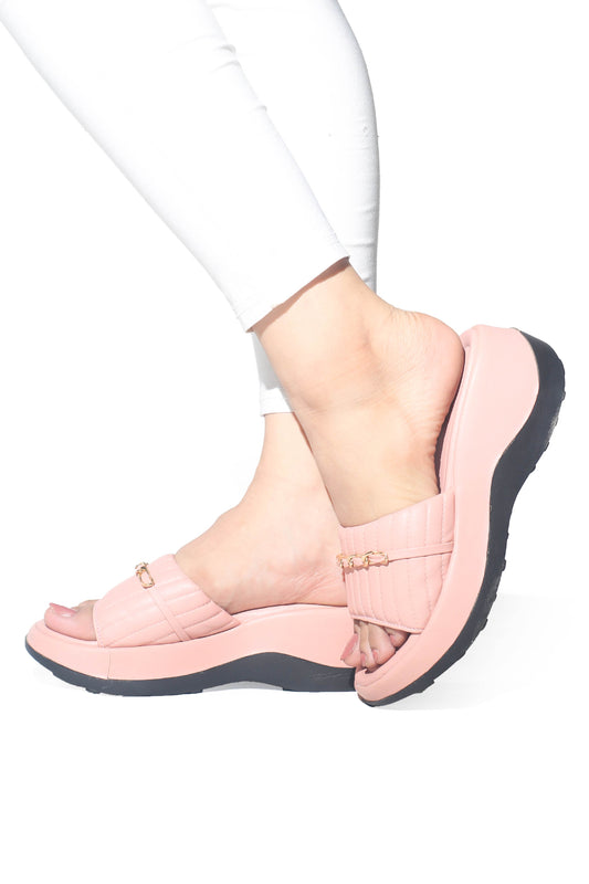 Pink Wedge Slip-On ZW-1502