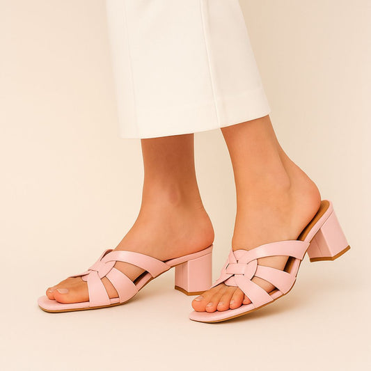 Pink Block Heels ZH-512