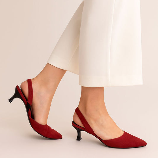 Maroon Sling Back ZM-1008