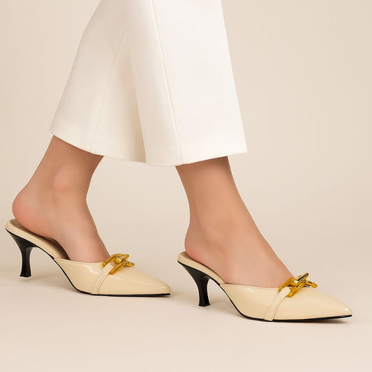 Fawn Chain Mules ZM-1010