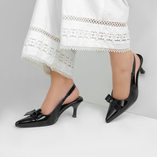 Black Bow Sling Back ZM-1011