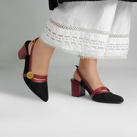 Maroon Sling Back ZM-1012