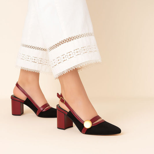 Maroon Sling Back ZM-1012