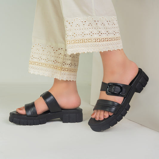 Black Buckled Slip-On ZW-1511