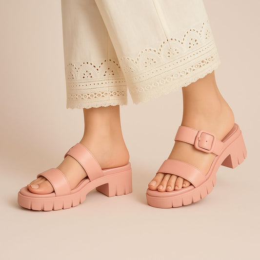 Pink Buckled Slip-On ZW-1511