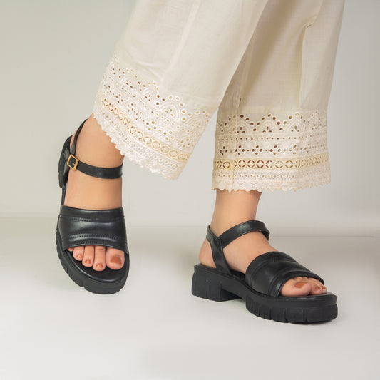 Black Strap Sandals ZW-1512