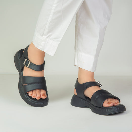 Black Strap Kito Sandals ZW-1516