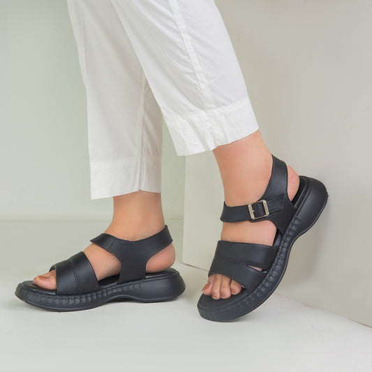 Black Strap Kito Sandals ZW-1516