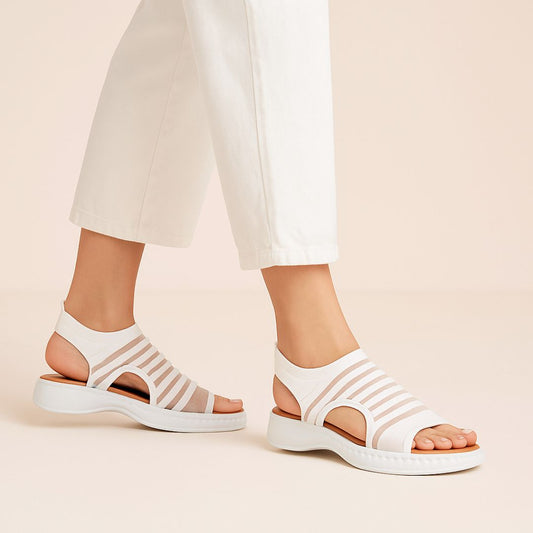 White Stretch Sandal ZW-1522